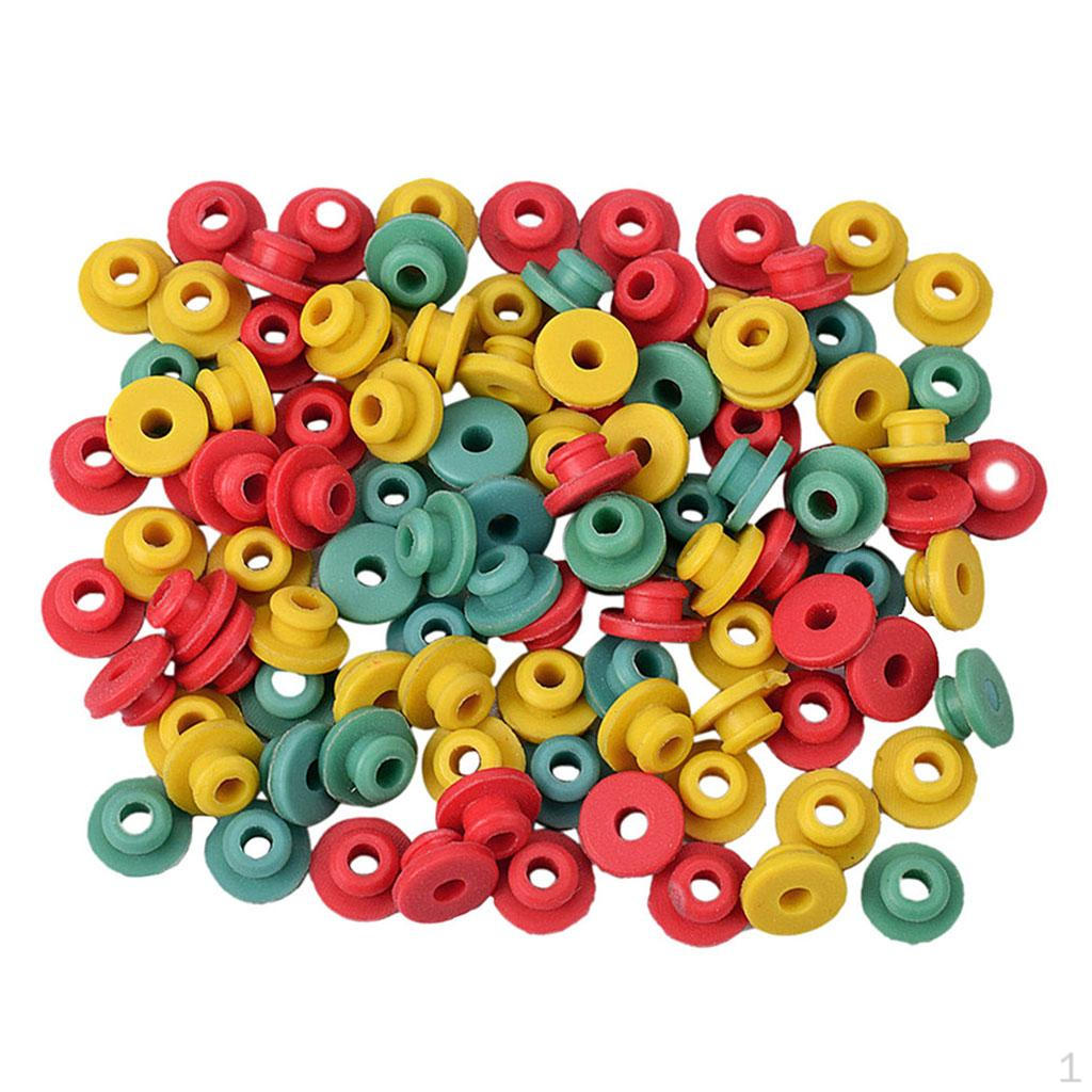 100pcs Silicone Needle Grommets Nipples Nipplering Supply Kit