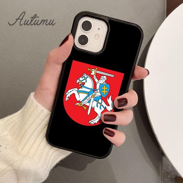 Lithuania Flag Phone Case for iPhone 11 12 13 14 Pro Max Mini X XR XS SE 2020 5 6S 7 8 Plus Samsung Galaxy S21 S22 Cover Shell