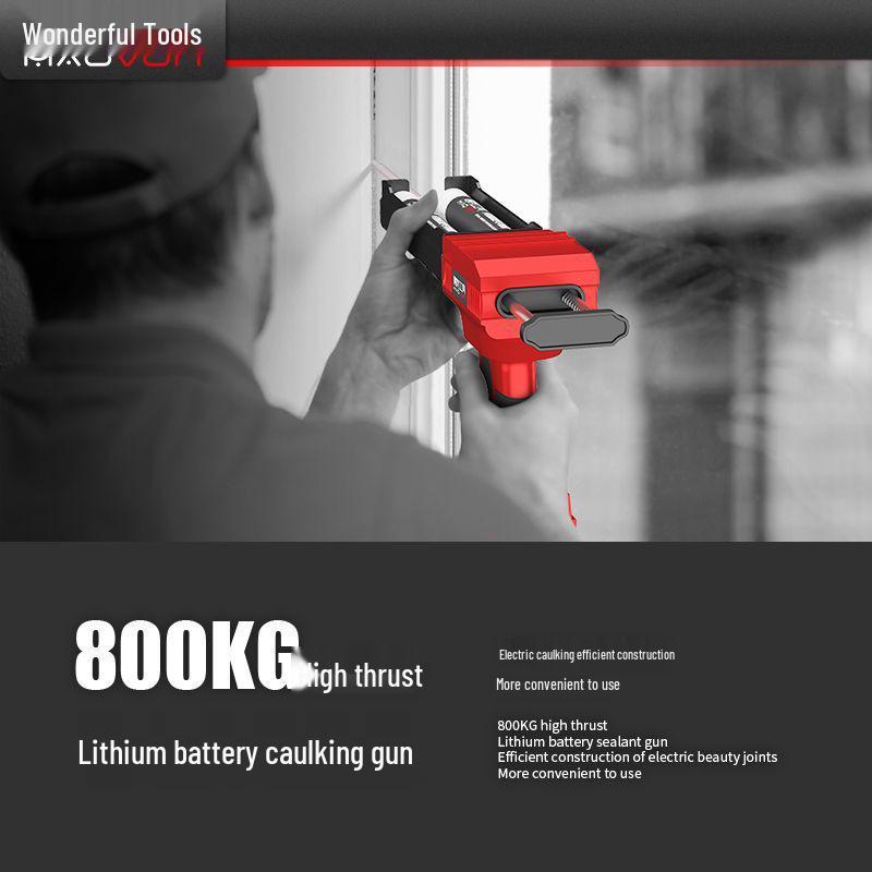 Elektryczny pistolet do fugowania z podwójną tubą i zestaw do czyszczenia płytek