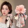 Printed Bow Hair Rope Elegant Ribbon Ponytail Hair Band For Women Sweet Rubber Band Hair Ring  Headdress Hair Accessories