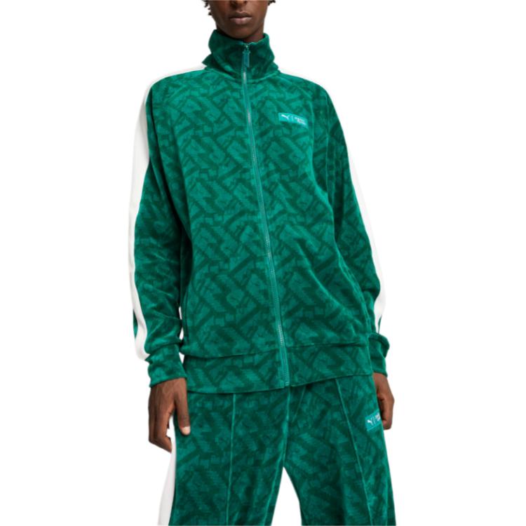 Puma X Squid Game Collaboration Comfortable Versatile Fashion Long Sleeve Jacket Men Jacket Green 627428-86