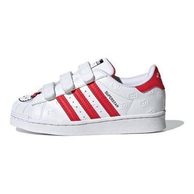 Hello Kitty X Superstar J Allover Debossed Bows Kids Sneakers White Cloud-White Vivid-Red GV8865