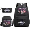 Large Capacity Schoolbag with Shoulder Strap; Student Three-piece Pencil Case Set
