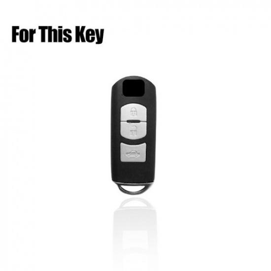 Zinc Alloy Leather Car Key Fob Case Cover For Mazda 2 3 5 6 CX-3 CX-5 MX-5 CX-9