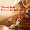 2PCS Rainbow Stripe Athletic Socks Cotton Cotton Tennis Socks Sports Running Socks  Tennis