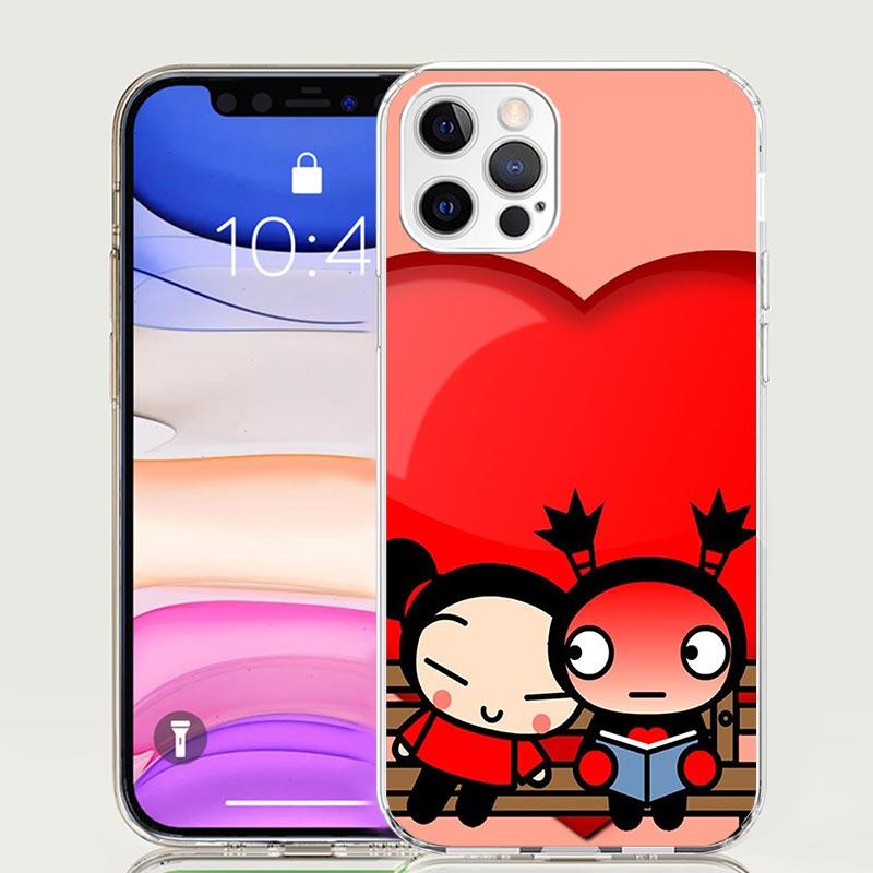 Cute Cartoon Pucca Garu Case Phone Cover for Apple iphone 17 Air 16 15 14 13 Mini 12 11 Pro Max 16E 7 Plus 8 + SE 2020 Trend Fun
