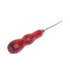 Awl Jewelry Shoe Leather Repair Tools Wooden Handle Stainless Steel Beaded Tambour Crochet Hook DIY Punch Needle Hand Hole Punches