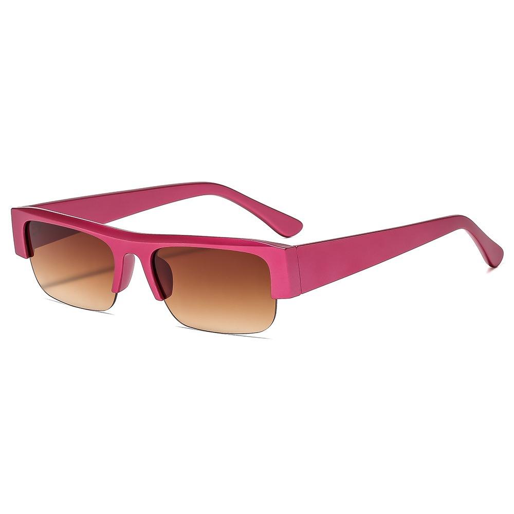 2025 Fashion Half Frame Hip Hop Personalized Box Sunshade Sunglasses for Women