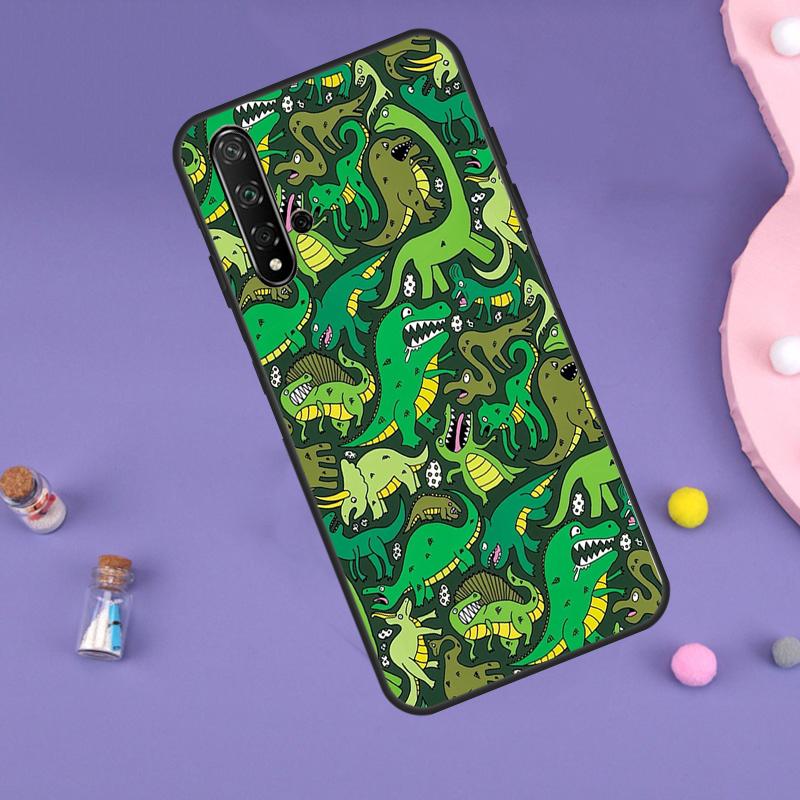 Dinosaur Pattern For Huawei Nova 11i 12i 8i 7i 3i 9 10 SE Y60 Y61 Y70 Y72 Y73 Y90 Y91 P20 P30 P40 Lite Case