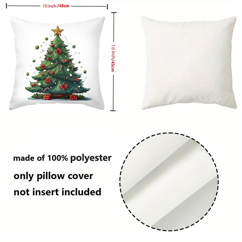 1 Pieces Christmas Tree Pattern Decorative Cushion Pillow Polyester pillowcase, sofa decorative cushion cov Headboard Pillow