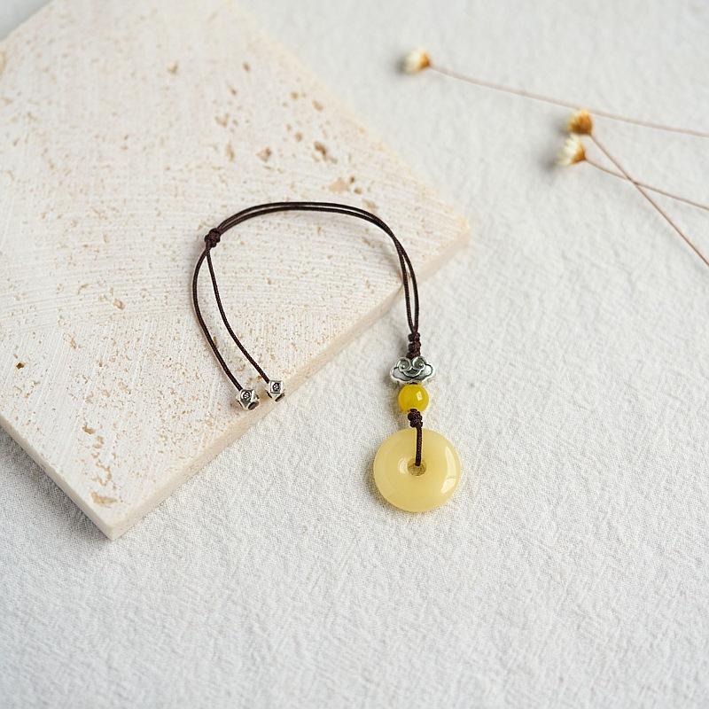 Summer New Chinese Hand-woven Antique Keychain Mobile Phone Pendant Safety Buckle Gift Wholesale