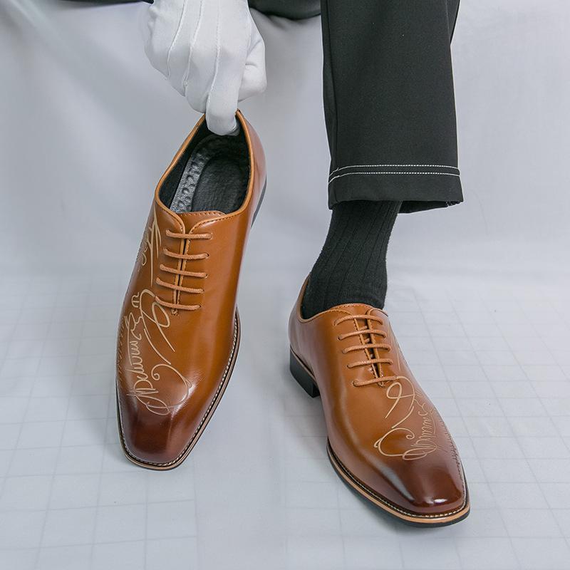 Men's British-Style Leather Shoes - Spring/Autumn 2026 Collection, Casual Large Size Business Footwear