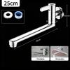 Wall Mounted Single Cold Water Faucet Chrome Brass Long Spout Tap with Single Lever Handle G1/2' Inlet for Kitchen Wash Basin