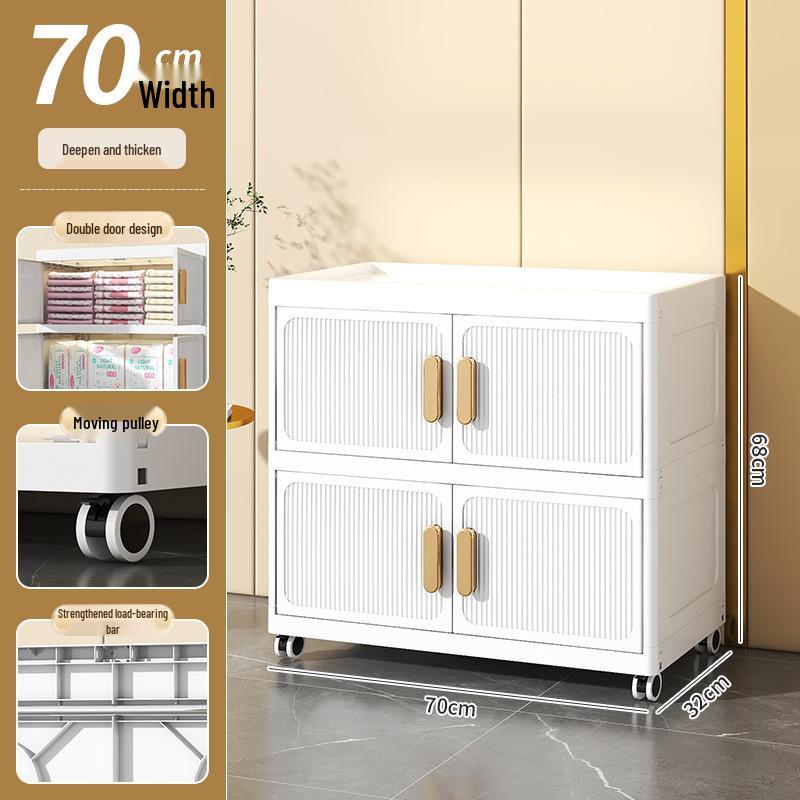 Transparenter Doppeltür-Aufbewahrungsschrank für Schuhe, Schlafzimmer, Wohnzimmer und Snacks
