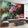 2D Vibrant Peony Flower Backdrop Studio Photo Booth Background Cloth
