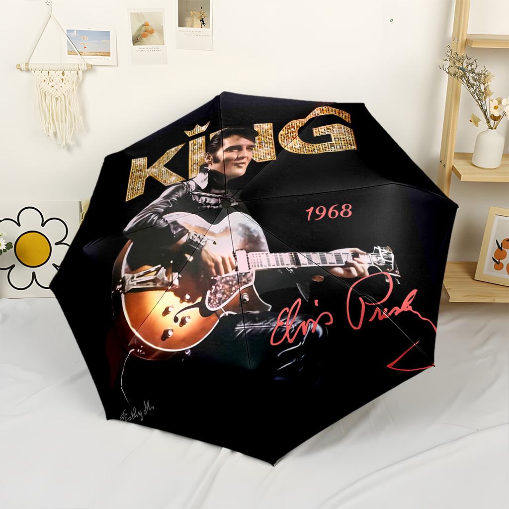 Elegant Elvis Performance Outdoor Automatic Umbrella Retractable Design with 8-Rib Durability Durable All-Season Wedding Party Gift