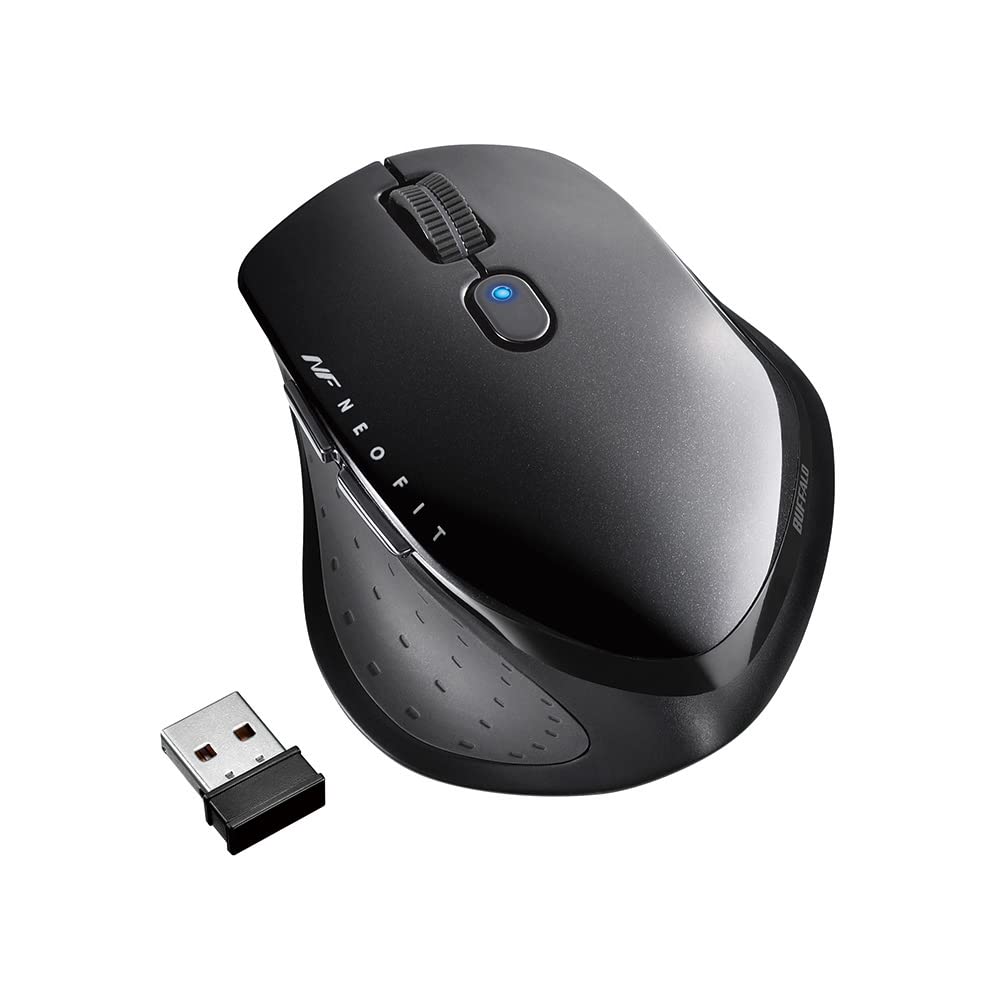 

Buffalo Wireless BlueLED 5 Button Neofit Mouse M Size Black BSMBW515MVBBK Antibacterial/Antiviral чорний