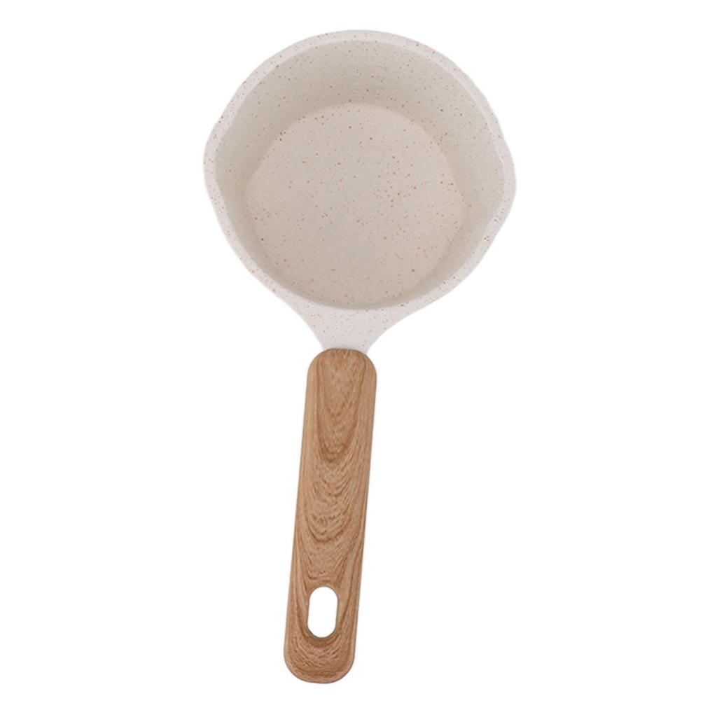 Nonstick Small Pot Small White Sauce Pan Flat Bottom Milk Pot Multifunctional Cooking Pot for