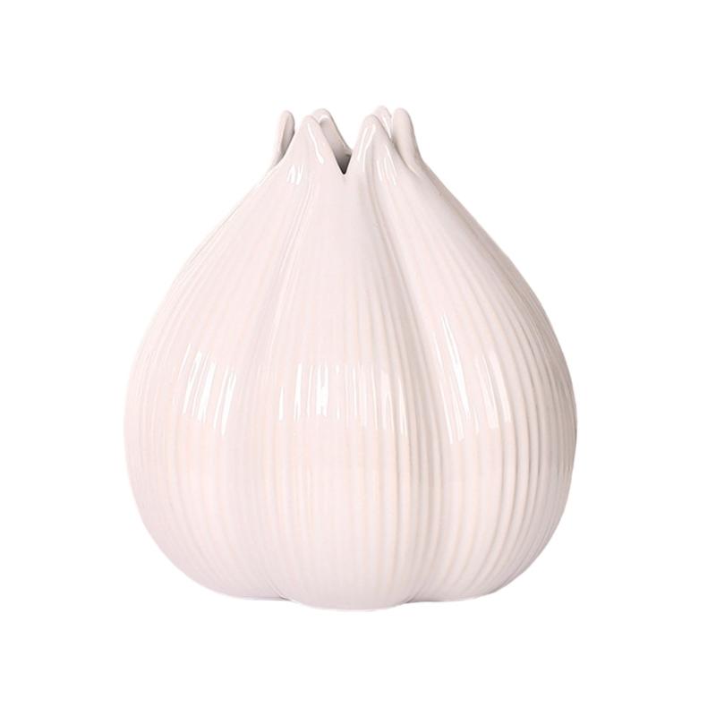 Artistic Onion Design Ceramic Pot Features Smoothly Finish Ideal for Home Decors Handcrafted and Durability Flower Pot белый