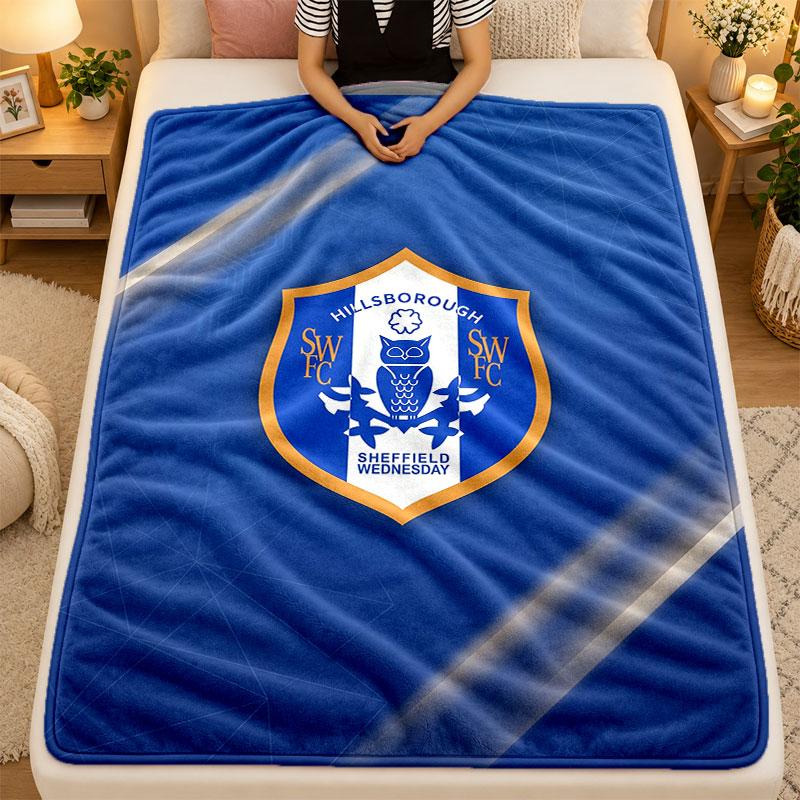Manta de Franela Sheffield Wednesday Cálida Suave Manta de Tiro para Uso en Interiores Sofá Cama Sala de Estar