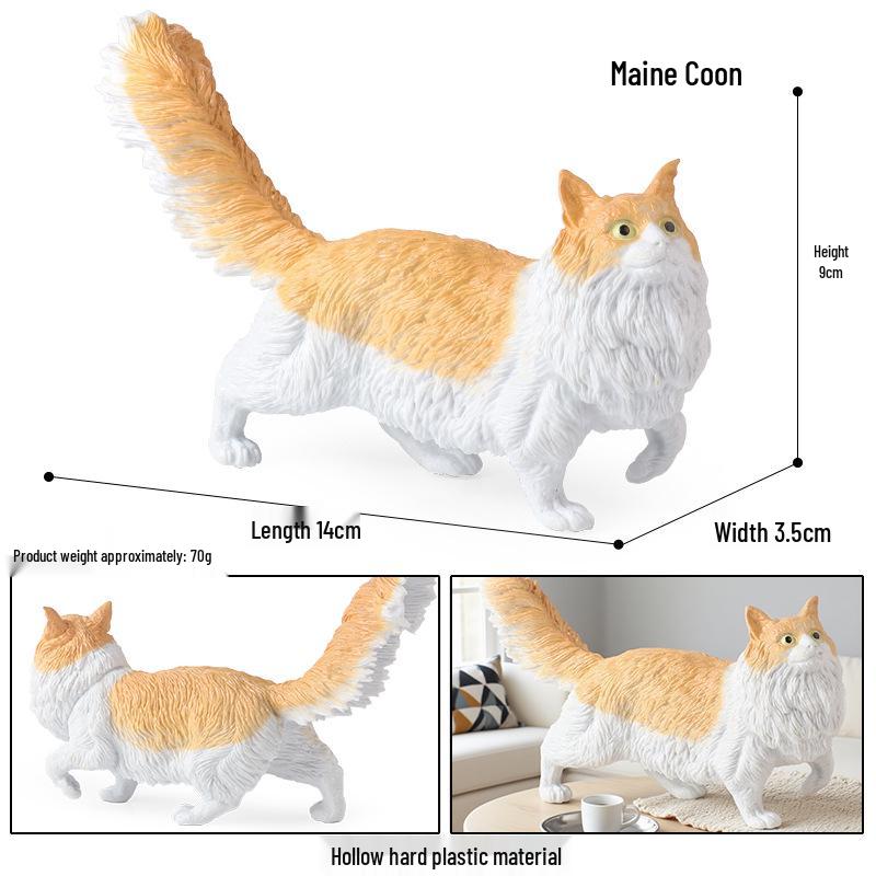 Cross-Border Cat Simulation Models: Persian, Hairless, Ragdoll, Orange, Leopard, Maine Coon, Siamese