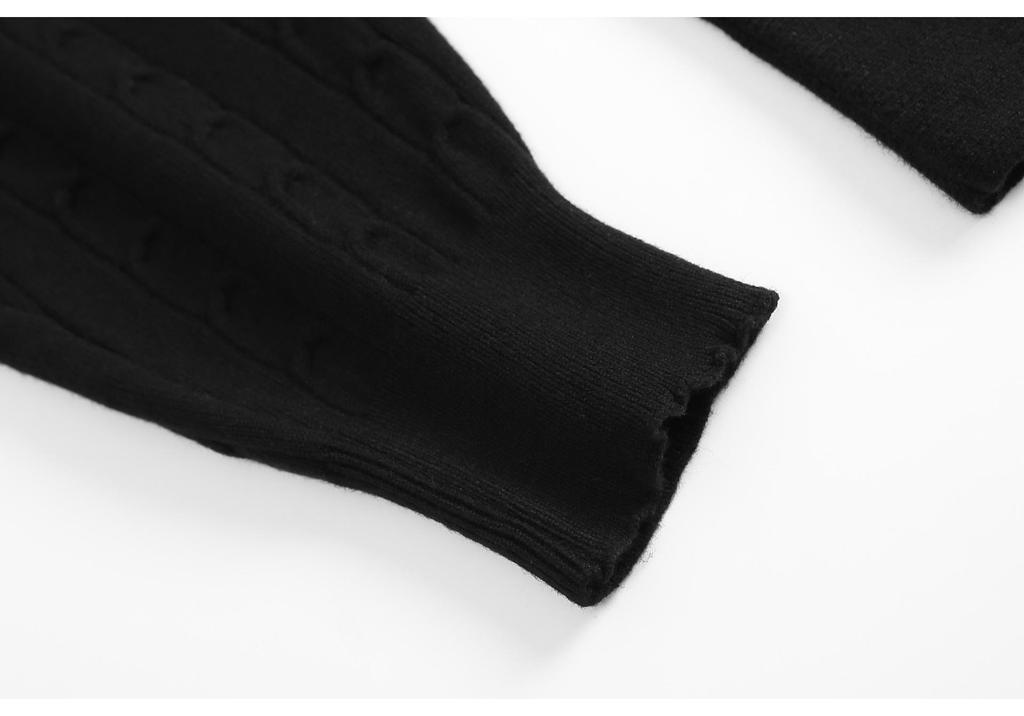 Autumn Winter Women's Plus Size One-Shoulder Cable Knit Batwing Sweater Pullover