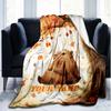 1PC Custom Name Autumnal Quokka outdooor Flannel blankets Patterns Throw Blanket All-Season Soft Gift for Couch, Bed, Camping gifts