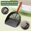 Stainless Steel Cat Litter Shovel Anti-slip Cat Poop Scooper Cat Toilet Scoop  Pet Cleaning Tools