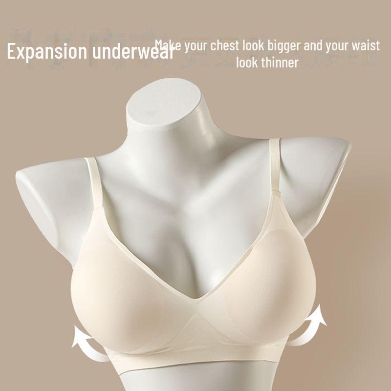 Seamless Padded Bra for Women with Small Busts - Wire-Free with Waist Slimming Design