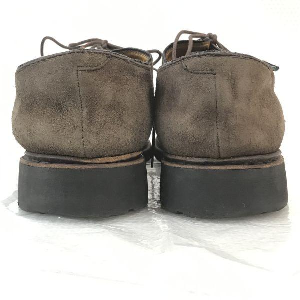 PARABOOT Suede Leather Goodyear Welt Plain Toe Shoes Size 9.5 28.0cm Brown Dress Shoes(USED)