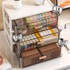 Transparent Multi-Layer Drawer Organizer for Office Desk Supplies