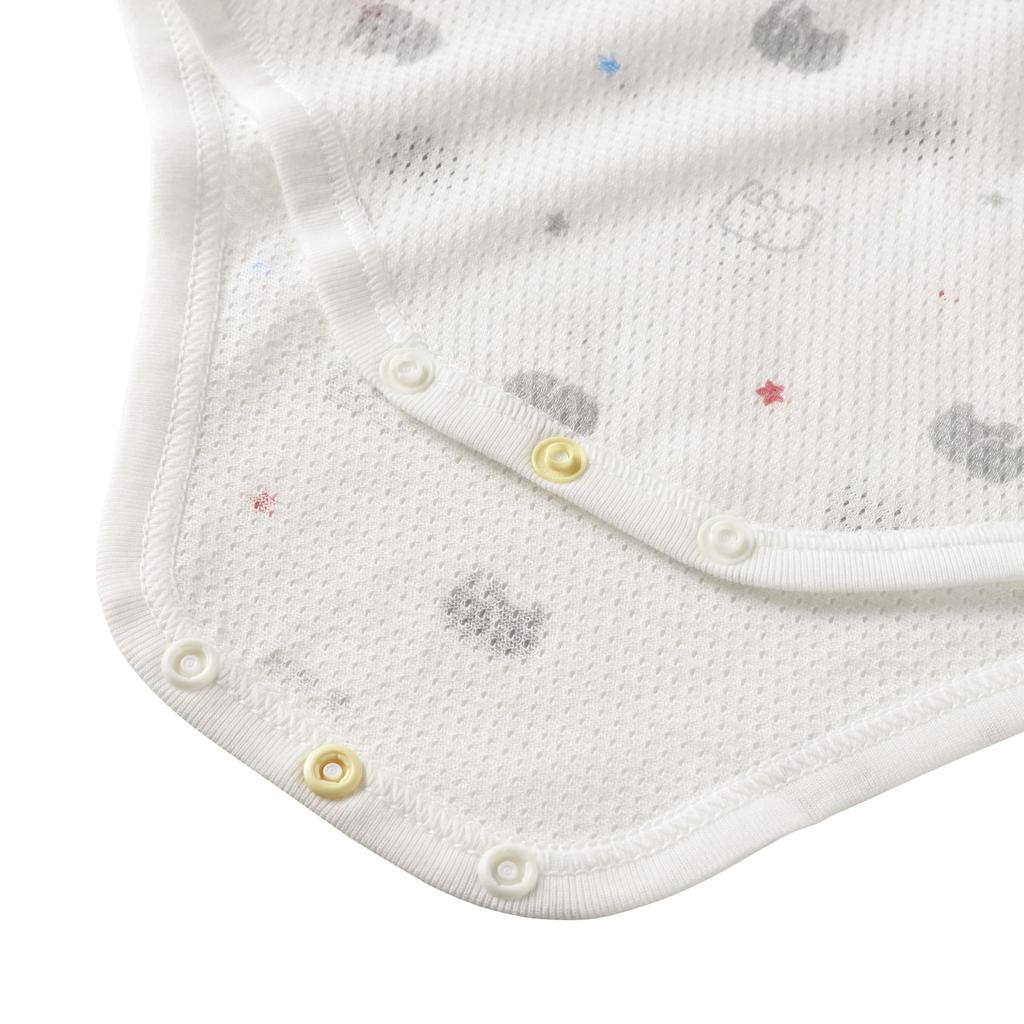 MIKI HOUSE Ärmelloses Baby Made in für Jungen und Babygröße Unterhemd, Allover-Druck, 100% Baumwolle, Japan, Mädchen, Kleidung, Kinderkleidung, 80cm, Grau,