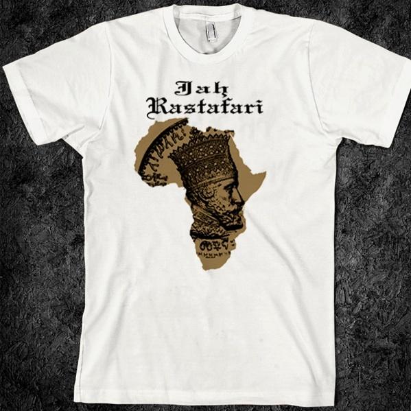 Reggae , Hail Selassie, Rasta, African, Tribal, Black History New Unisex T-Shirt L
