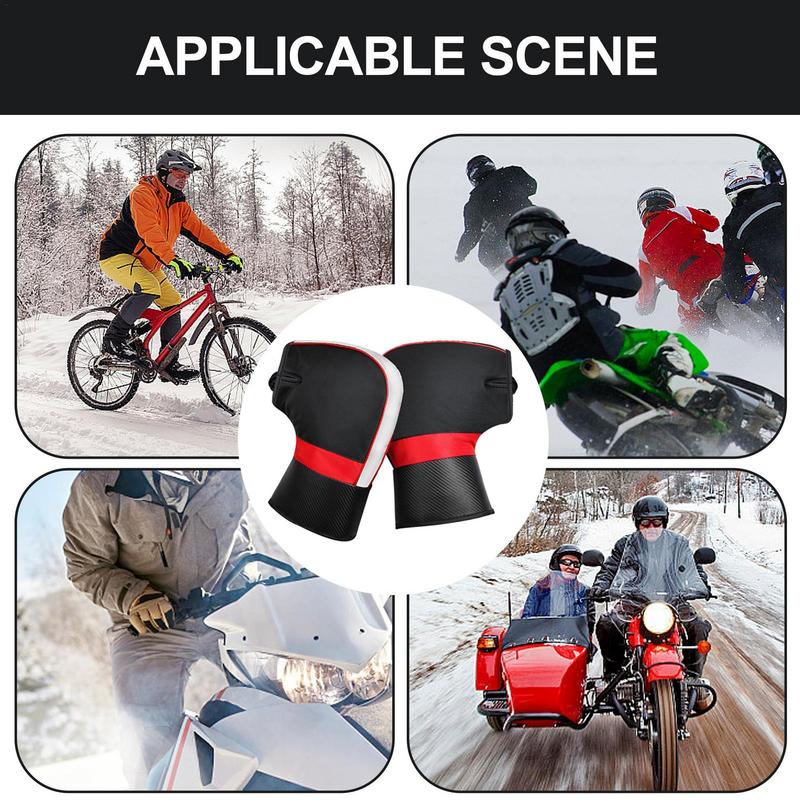 Handlebar Muffs 2pcs Universal Handle Grip Gauntlets Gloves Waterproof Cold Weather Gear For Winter Cycling Riding Universal