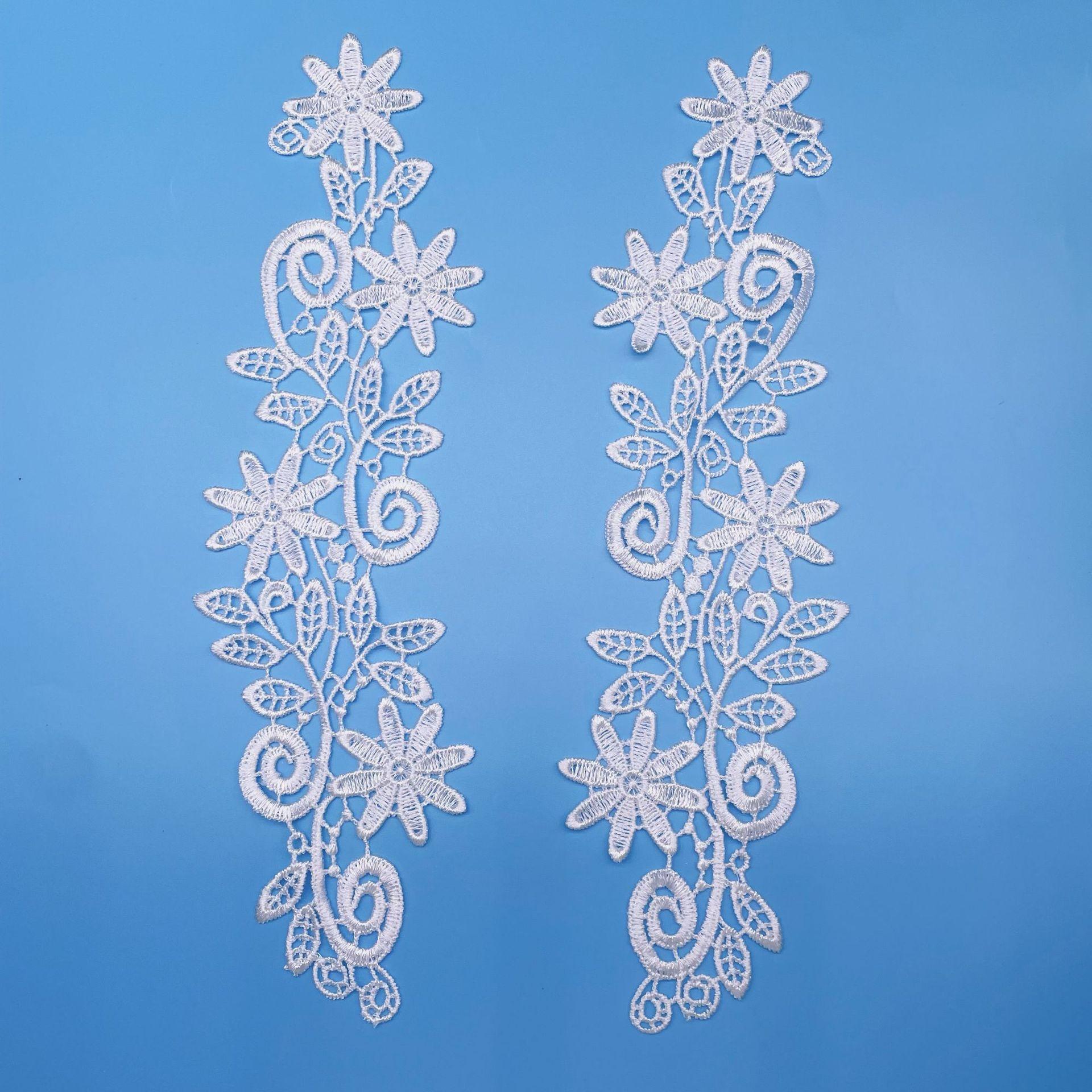 

Polyester Light To Flower, Hollow Water-Soluble To Flower, Polyester Silk To Flower Polyester Light Cuff Flower Trouser Foot Flower Accessories Lace 29*8CM