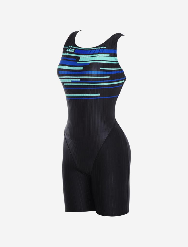 Toneidoseupocheu Minuet Aquarobics 3-Part Half-Body U-Back Blue Swimsuit