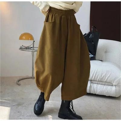 Autumn Casual Harem Pants Women Cotton High Waisted Trousers Retro Loose Bloomers Women's Oversize Pants Baggy Sweatpants 5XL