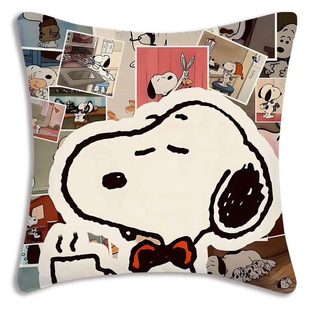 

25 MINISO Наволочки на подушки Snoopy Мультяшные Декоративные Домашние Двусторонняя печать Квадратная подушка Украшение комнаты в спальне Наволочка Подарок 18x18Inch