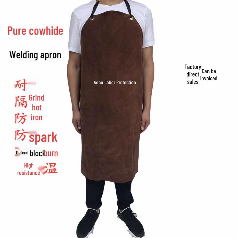 Утолщенный Сварочный Фартук из Коровьей Кожи Полного Дубления - Термоизоляция и Износостойкость