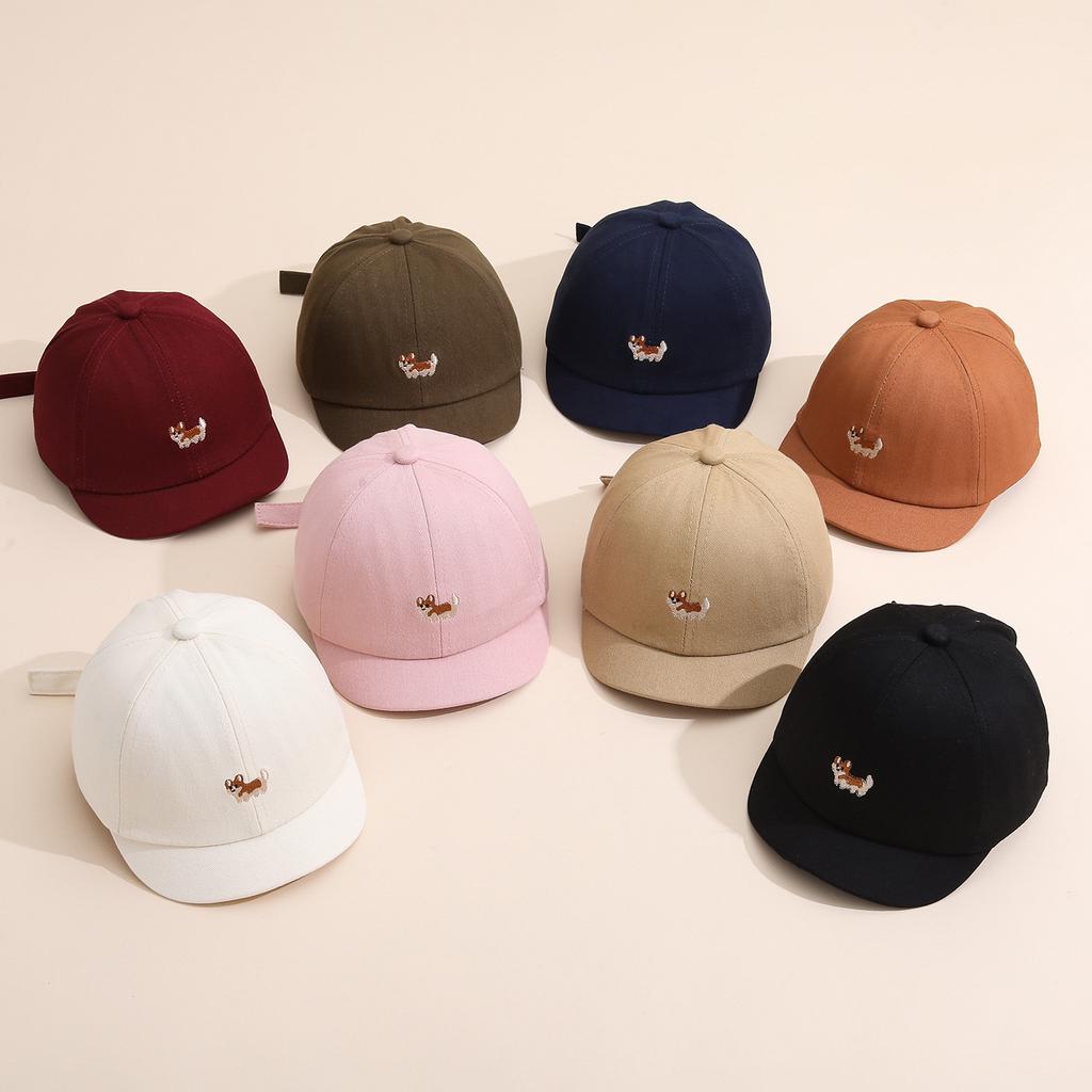 Kids Adjustable Baseball Cap Toddler Cotton Duckbill Hat with Embroidered Animal Design Breathable Lightweight Sun Protection Hat for Boys Girls