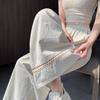Women's High-Waisted Lace Wide-Leg Pants - Summer 2026, Versatile and Lightweight, Nine-Tenth Length