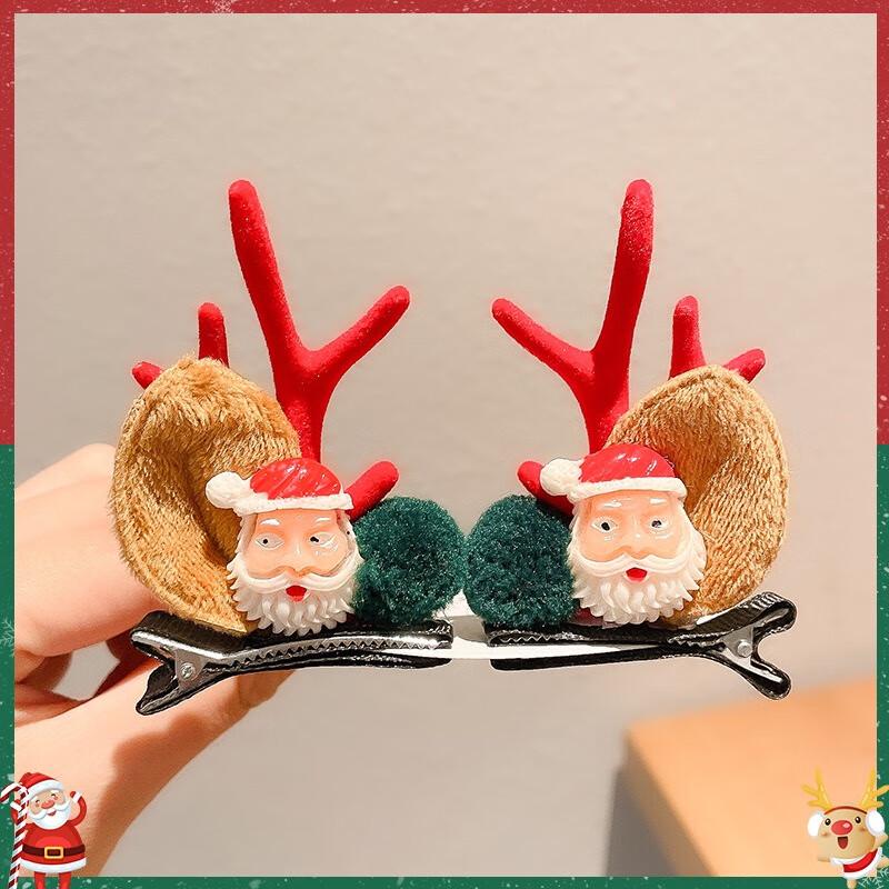 Cute Christmas Deer Antler Hair Clips