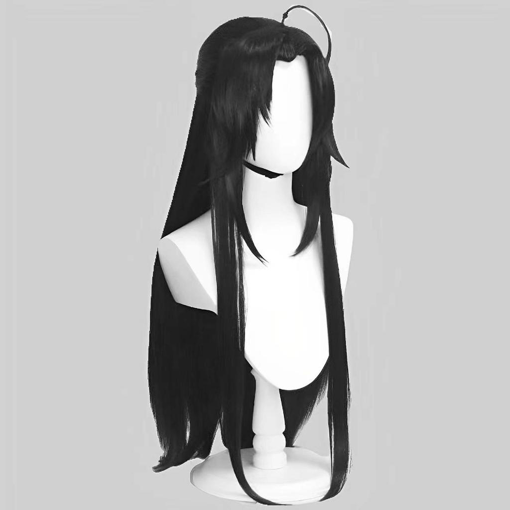 Yiling Patriarch Wei Wuxian Adult Cosplay Wig – Long, Straight, Black Widow's Peak Hairstyle