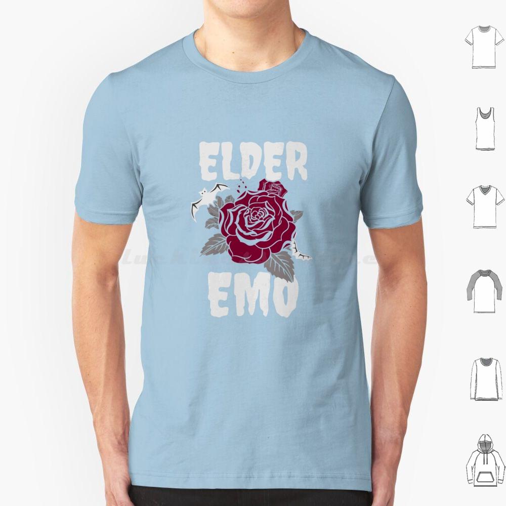 Elder Emo T Shirt 6xl Cotton Cool Tee Elder Emo Emo Goth Elder Skull Pop Punk Emo Band Still Emo Funny Elder Emo Punk Black