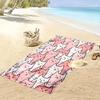 Pink and White Cat Pattern Towel Beach Towel Quick-drying for Travel Outdoor Sports Jogging Beach and Swimming