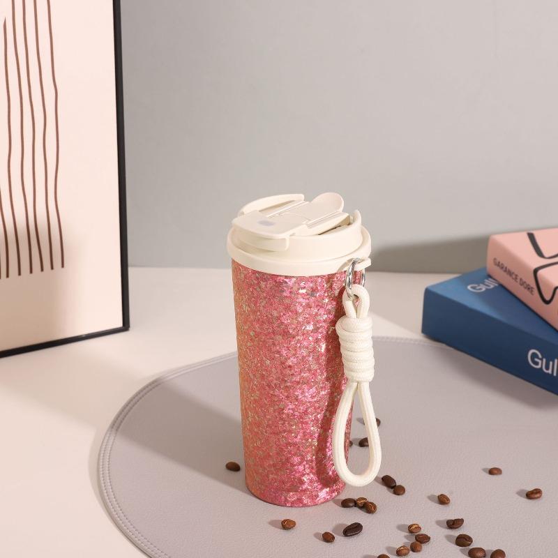 Gradient color stainless steel insulated cup with double-layer cold and heat preservation,large capacity suitable for car travel