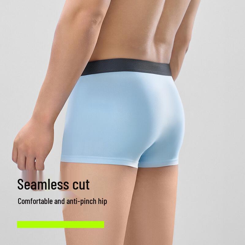 Youkeshu Men's Cotton 7A Antibacterial Boxer Briefs 3-Pack