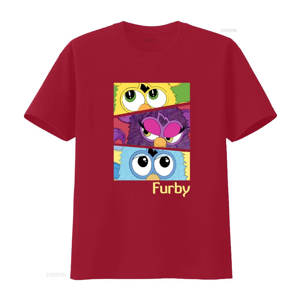 Furby Cartoon Print T Shirt For Fashion Summer Tops Vintage Stylish Versatile Breathable Streetwear Homme