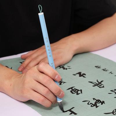 Traditional Oil Watercolor Chinese Calligraphy Brush Wolf Hair Wood Scriptures Writing Brush Oil Painting Art Paint Brush Class