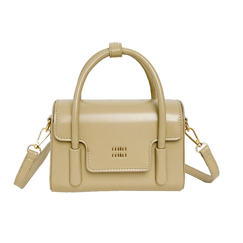 Stylish Square Bag French Minimalist Vintage Solid Color Niche Shoulder Bag Casual High-End Commuter Crossbody Bag